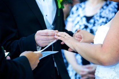 Wedding vows with ring